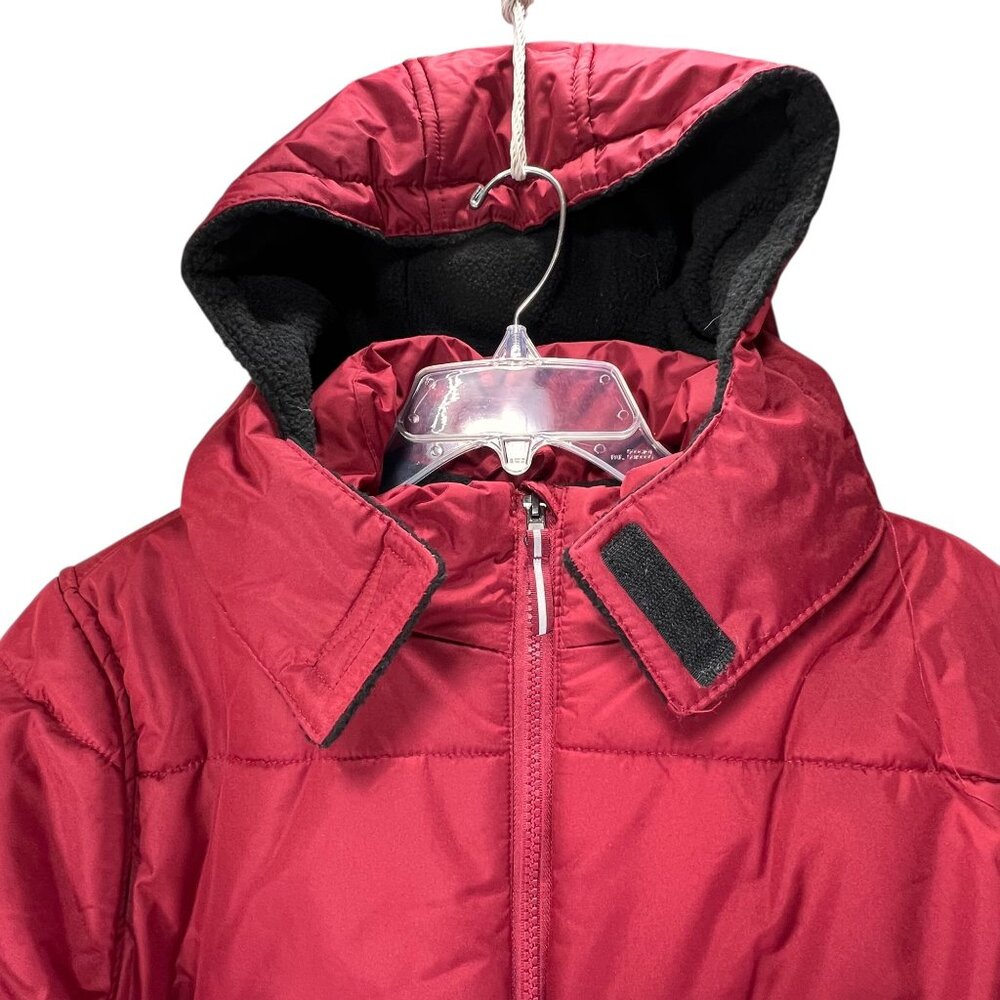 Whales Tail Performance Wear Winter Coat Detachable Hood M Dark Wine Red Jacket